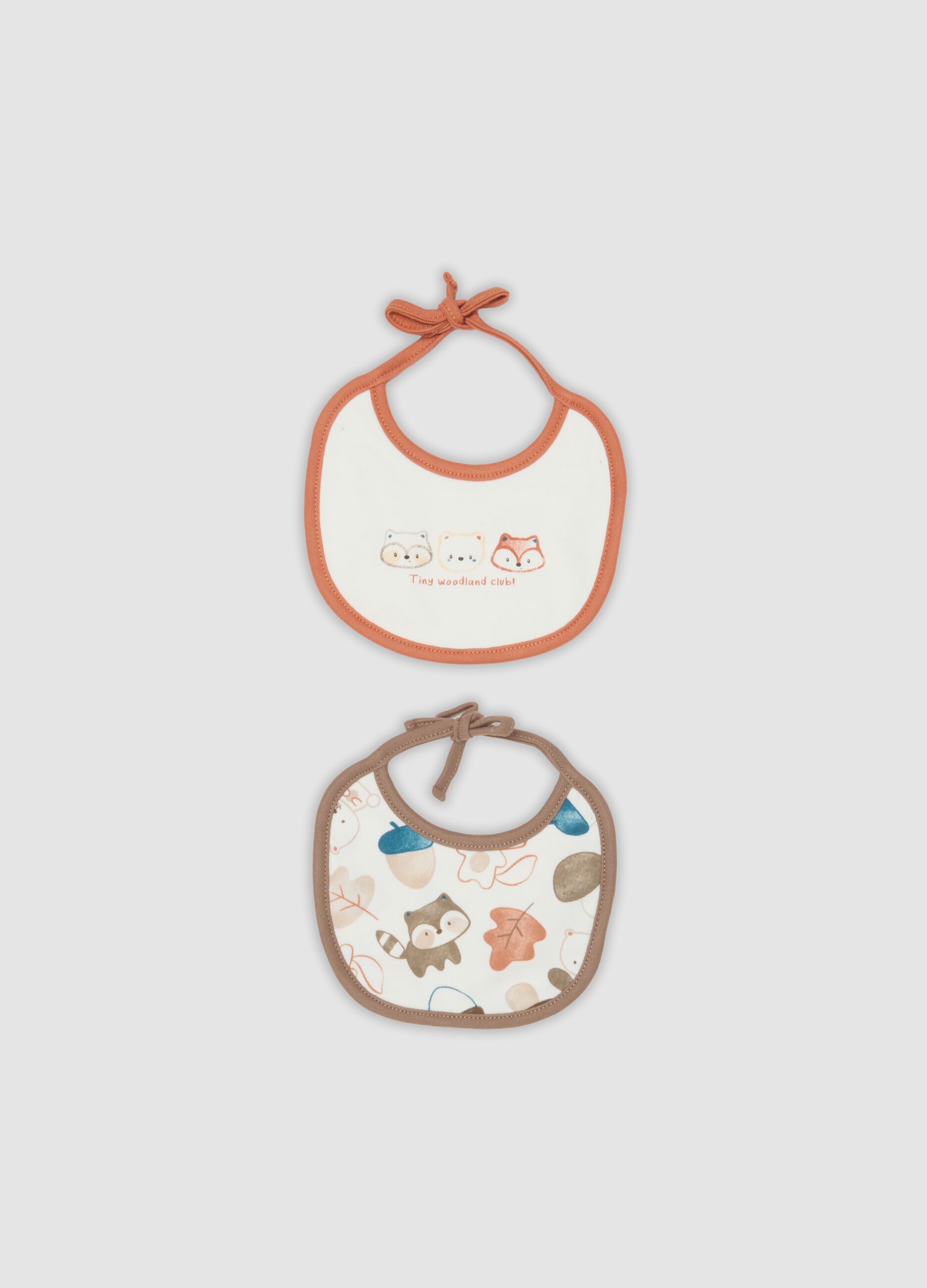 2-pack white bibs in pure organic cotton