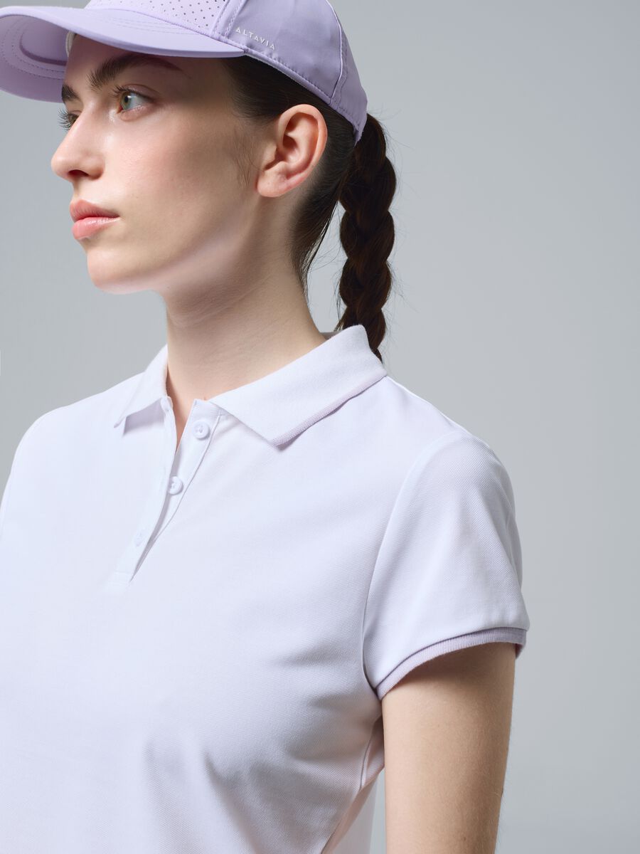 White ALTAVIA COURT sports polo in stretch cotton_2