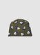 Green stretchy organic cotton hat with Mickey print for baby boy_0