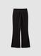 Black formal flared trousers in stretch viscose_2