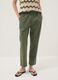 Green stretch cotton trousers_1