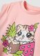 Pink organic cotton printed tank top for girls, regular fit_2