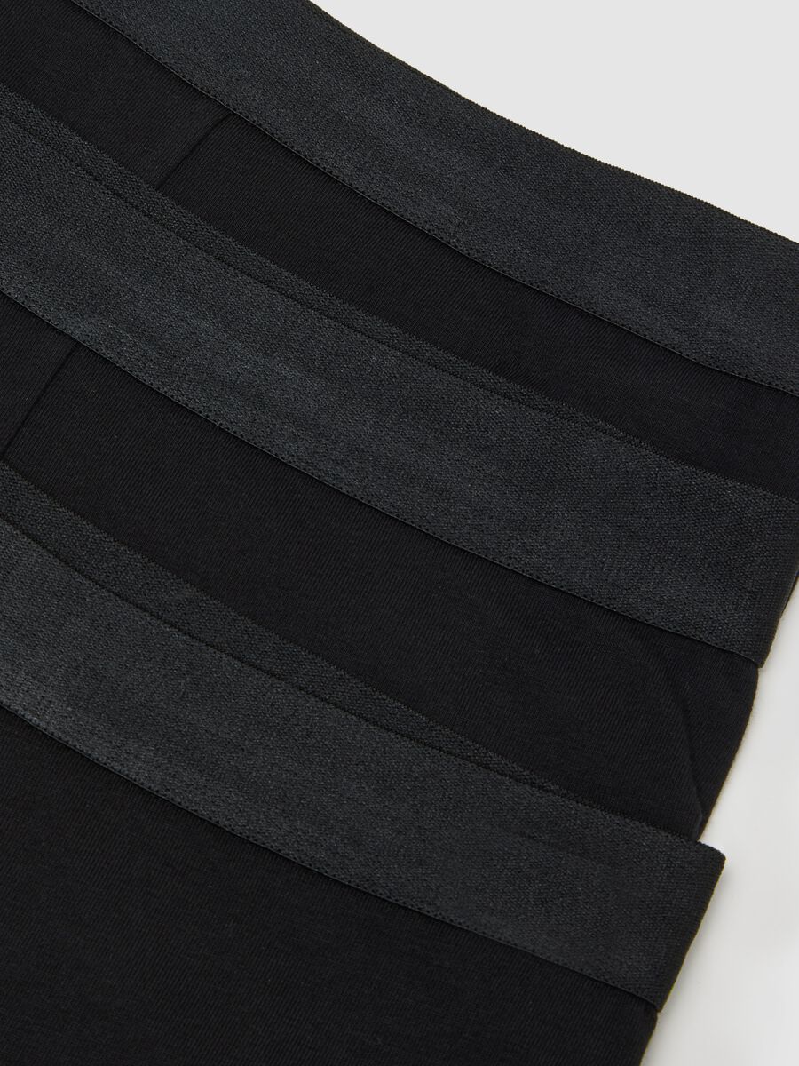 Tripack boxer in cotone organico elasticizzato nero regular fit_5
