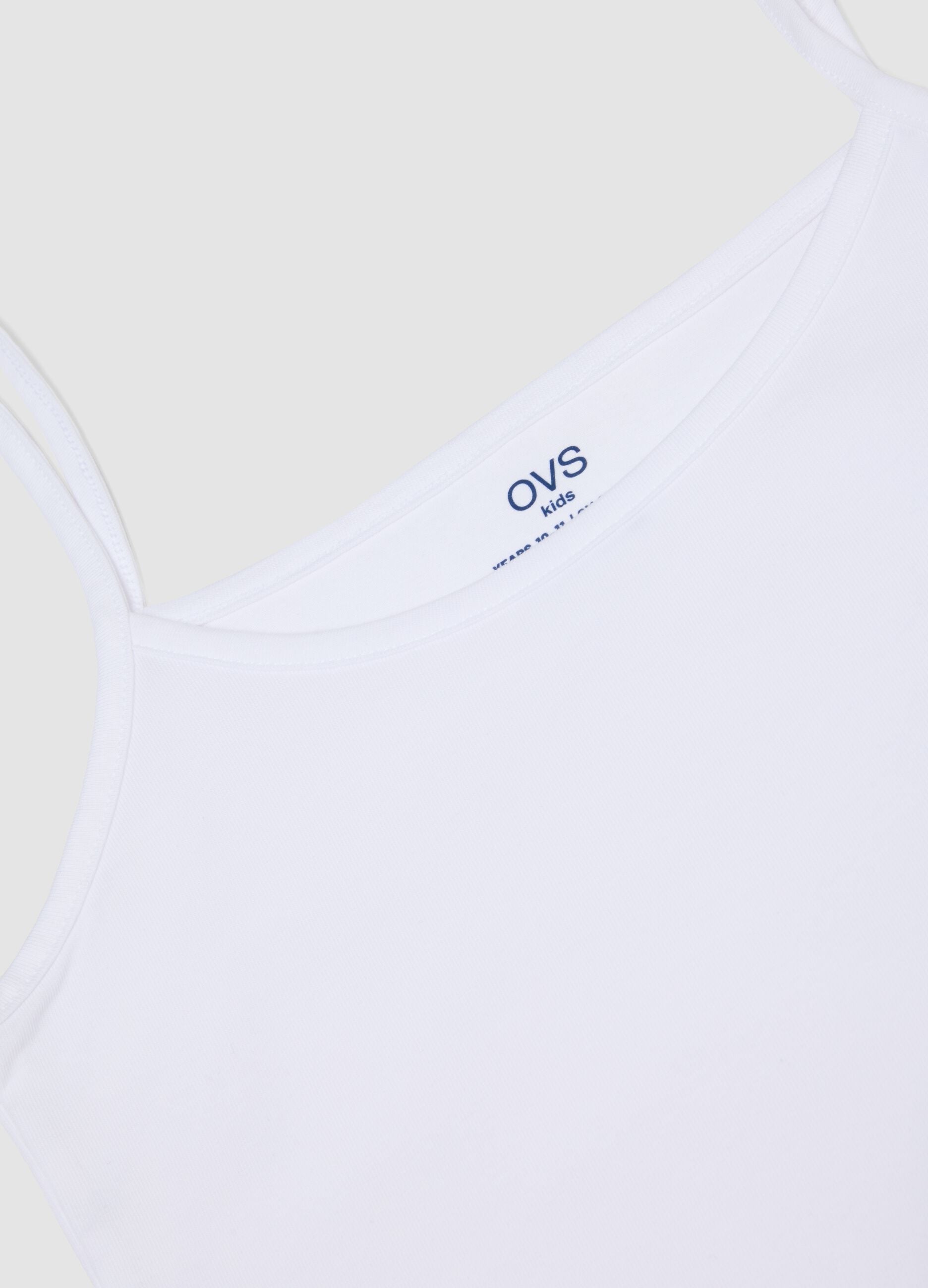 Girls&rsquo; multicolour two-pack of stretch organic cotton vests