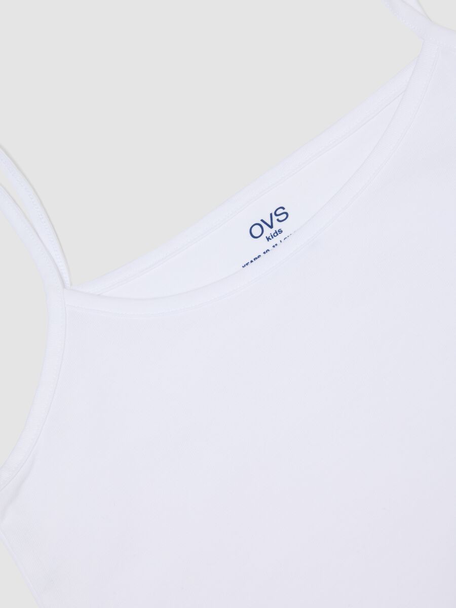 Girls&rsquo; multicolour two-pack of stretch organic cotton vests_2