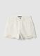 White pure cotton shorts_4