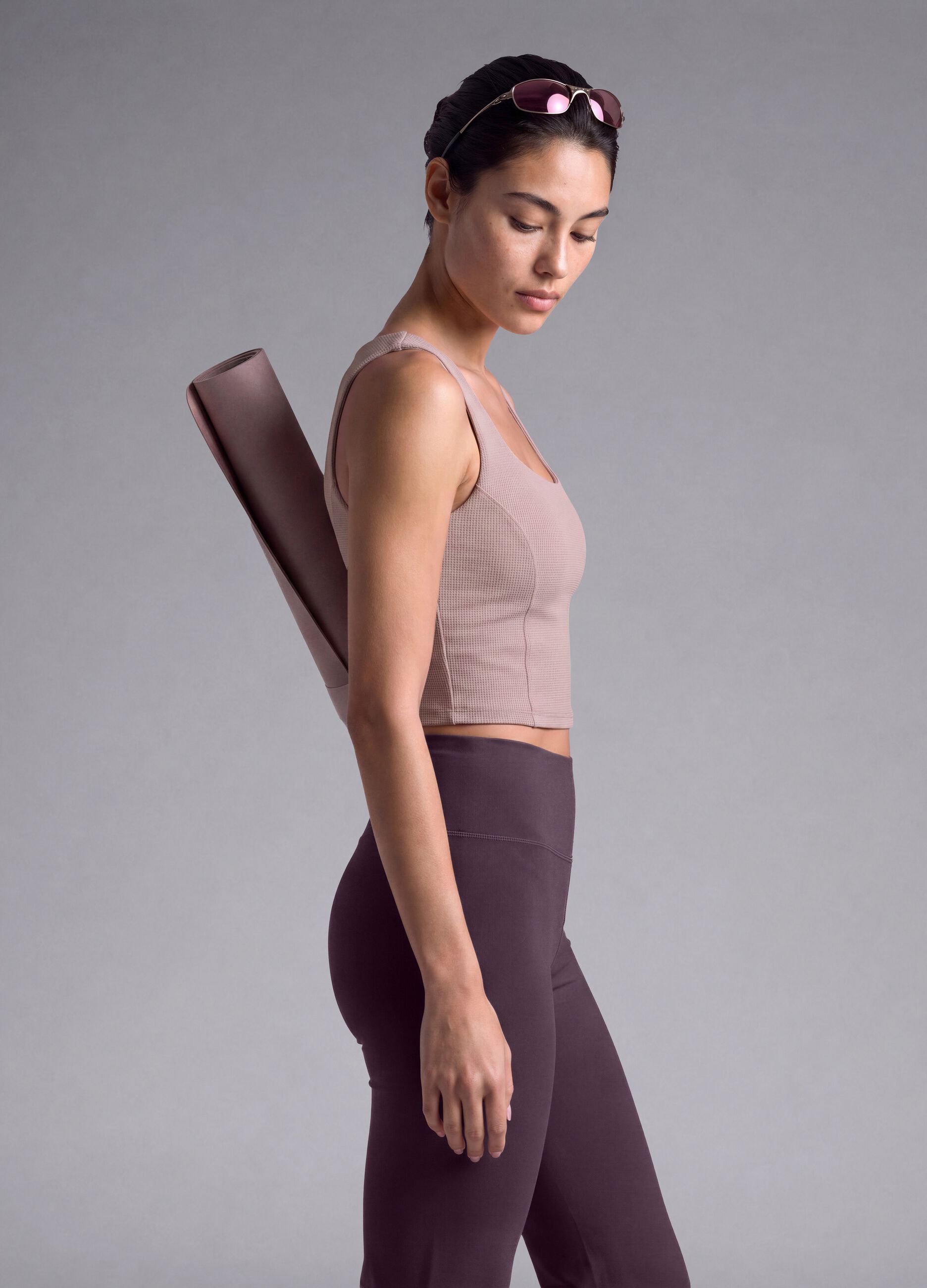Pink breathable stretch crop top ALTAVIA STUDIO