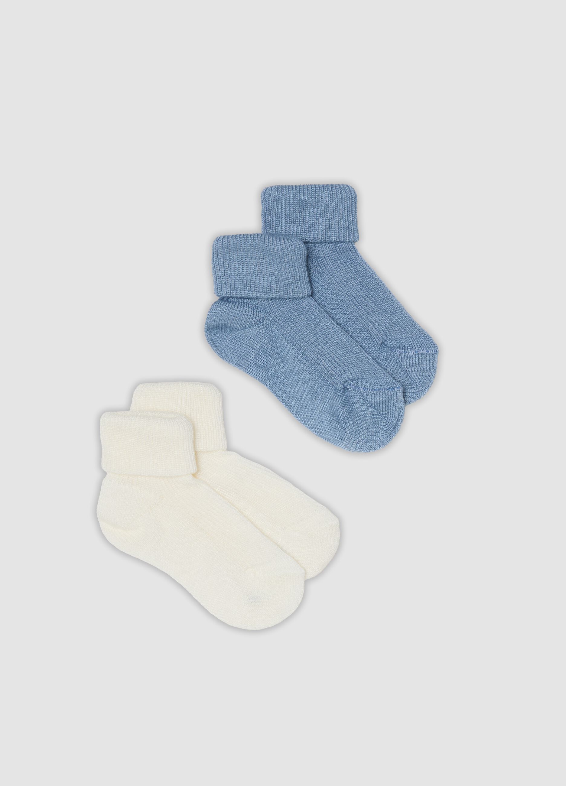 2-pack of multicolour short baby socks