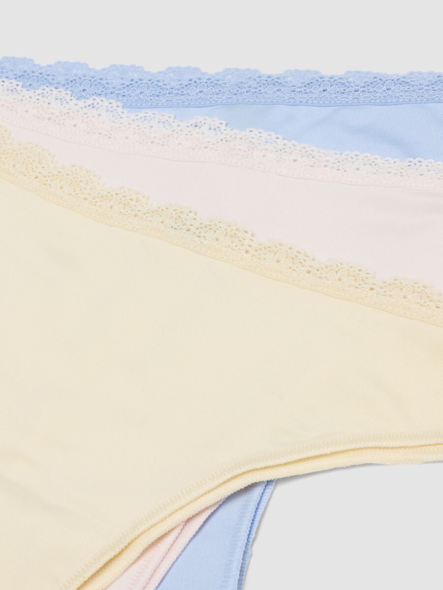 Tripack Brazilian briefs multicolor with lace details_5