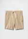 Beige shorts with elasticated waistband_0