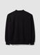 Black cotton-blend sweatshirt with front logo_2
