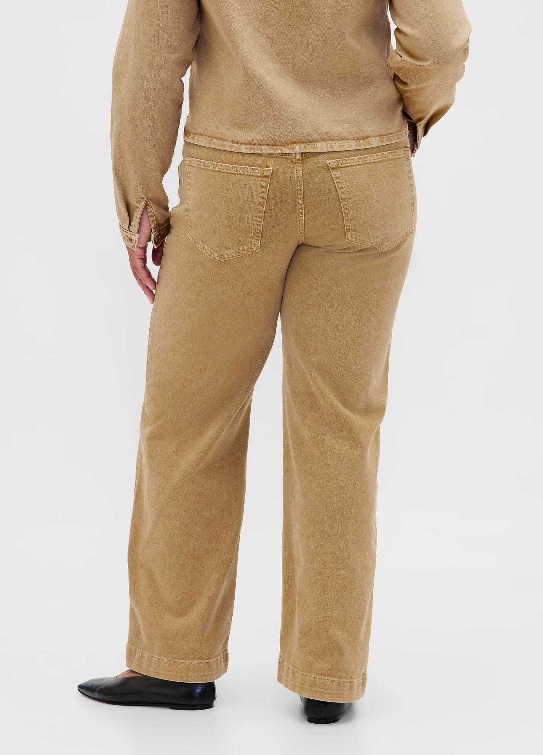 Beige Stretch Denim Trousers