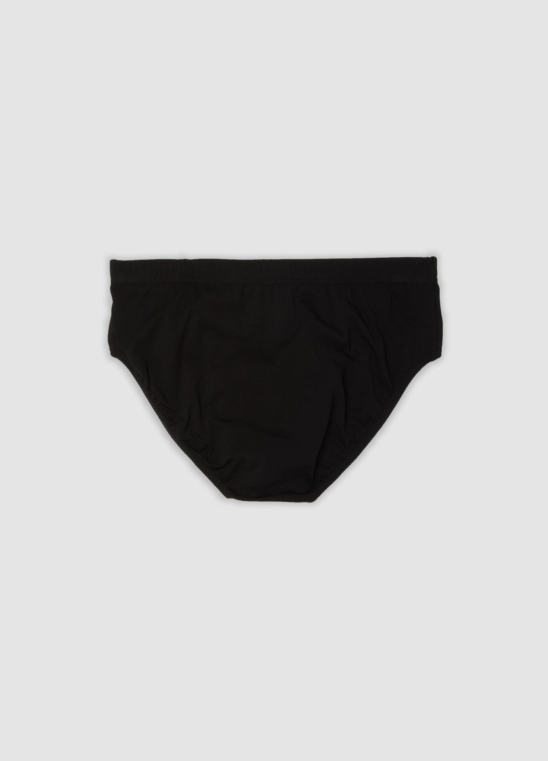 Five-pack of black organic cotton briefs