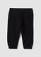 Black pure cotton jogger trousers for baby girl_1