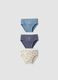 Three-pack of multicolour organic stretch cotton briefs with teddy bear prints_0