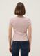 Slim fit pink crew neck cotton stretch T-shirt_2
