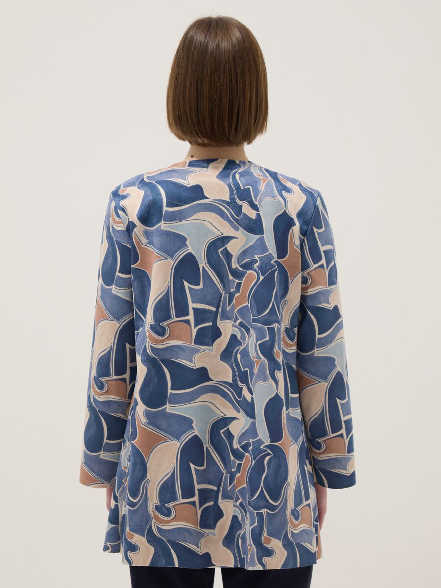 Multicolour lightweight regular fit jacket with pattern_2