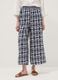 White pure-viscose printed trousers, regular fit_1