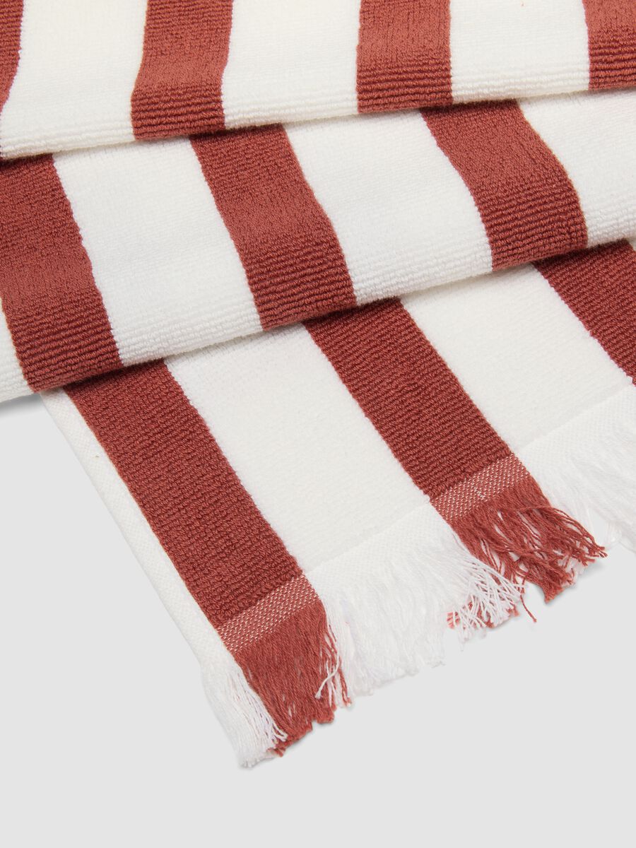 Multicolour pure cotton striped beach towel_1