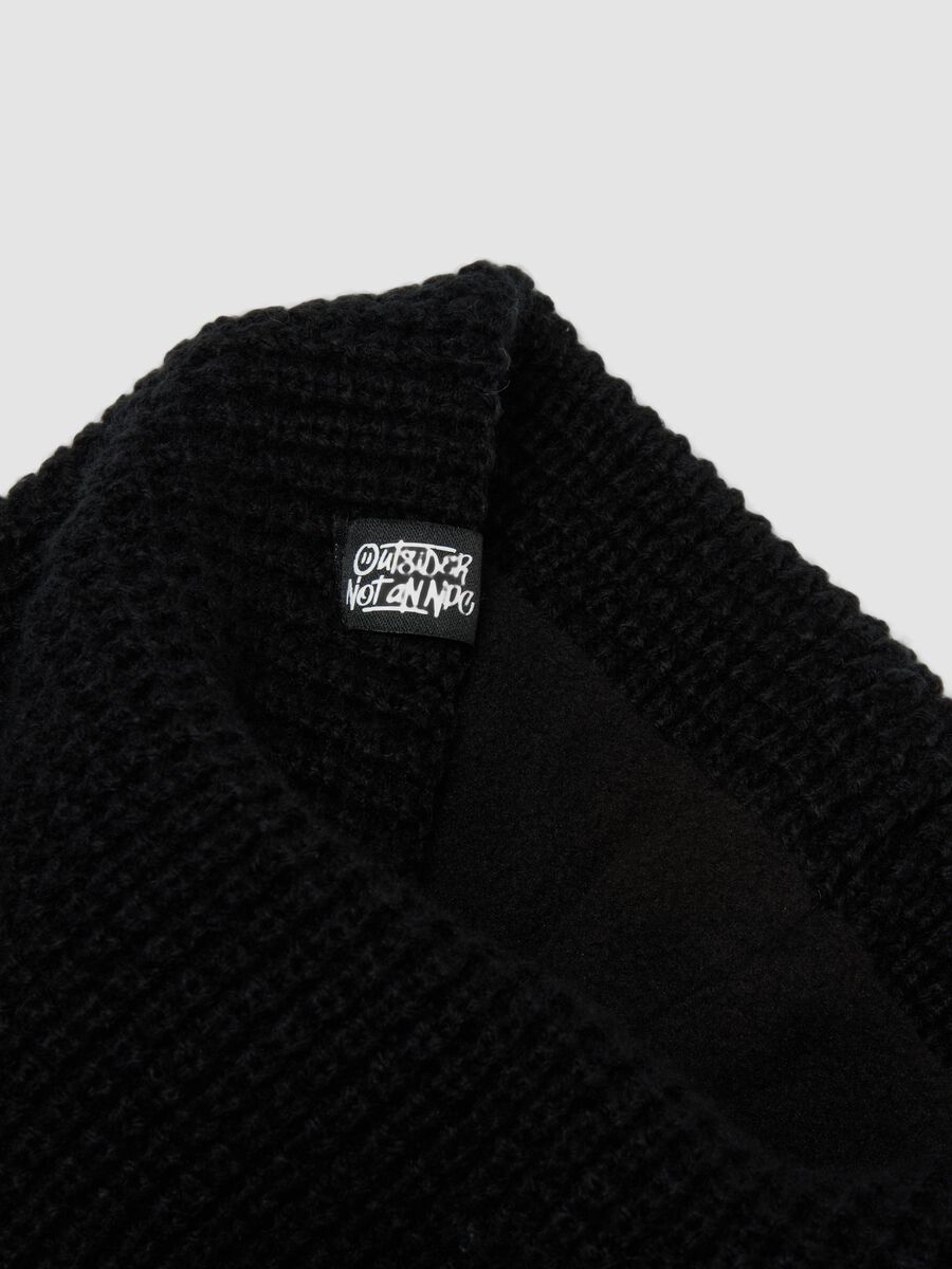 Black knitted neck warmer_2