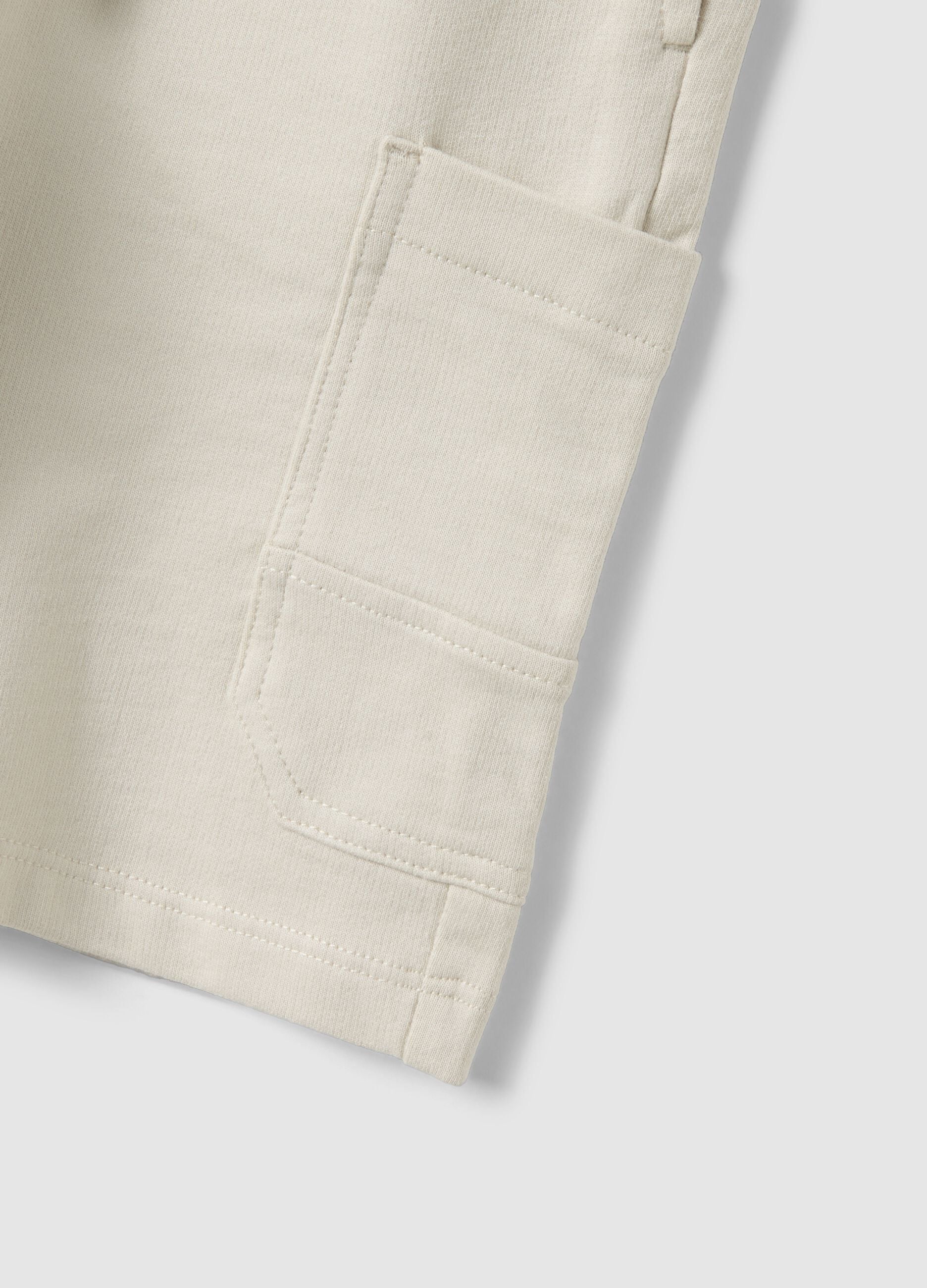 Children's beige pure cotton shorts in regular fit