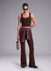 Brown cropped sports top in breathable stretch fabric ALTAVIA STUDIO_0