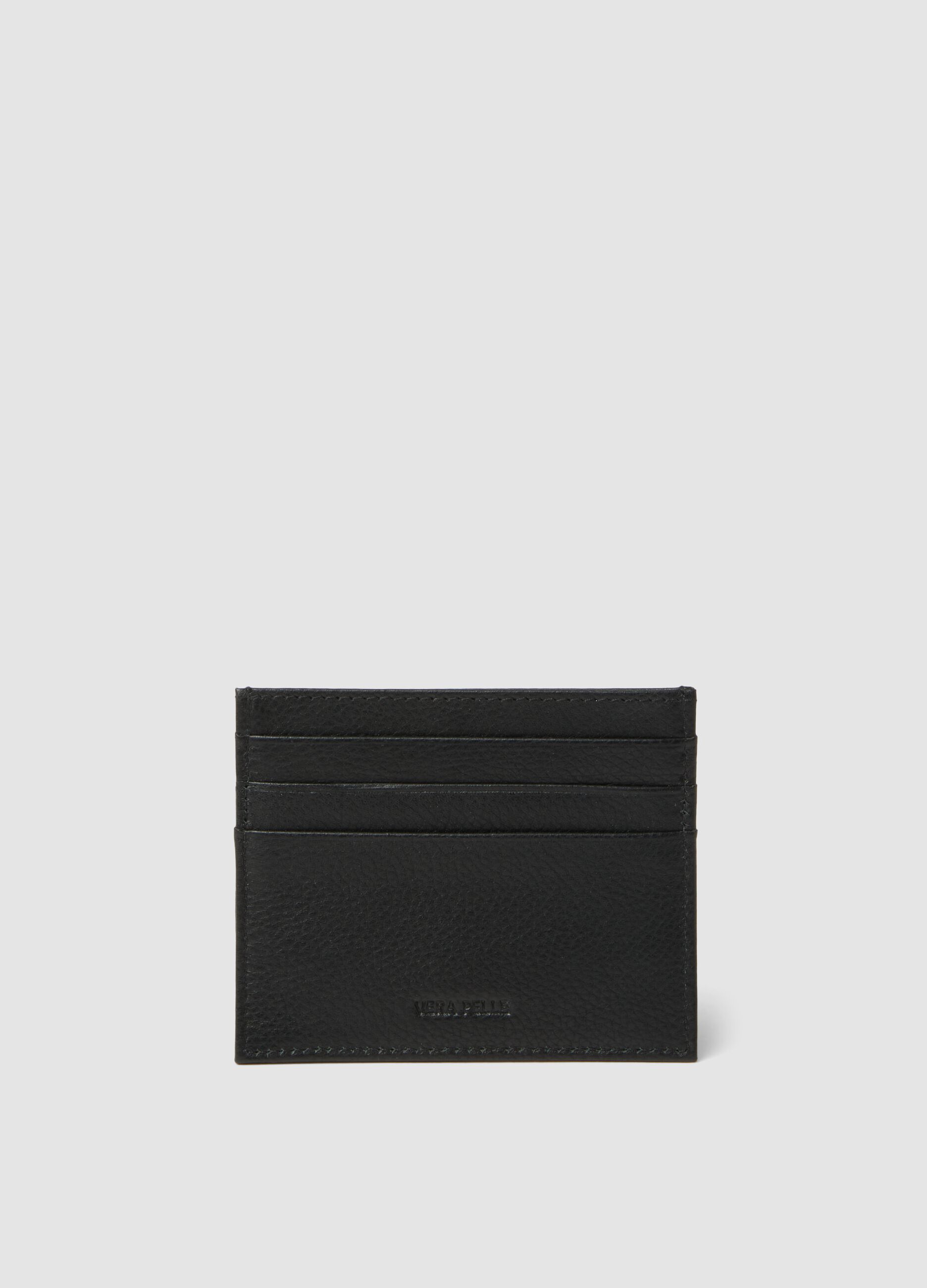 Black Genuine Leather Card Holder