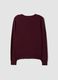 Burgundy crew-neck wool-blend jumper, regular fit_6