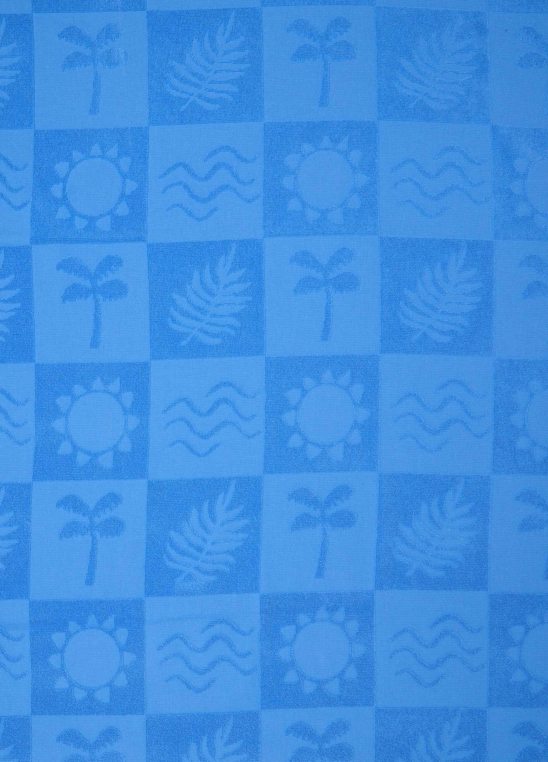 Sky Blue Pure Cotton Jacquard Beach Towel