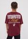 Red pure cotton Miami Heat print T-shirt for boys_1