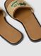 Beige flat sandals with braided embroidered strap_2