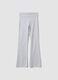 Girls&rsquo; grey flared leggings in stretchy organic cotton_3