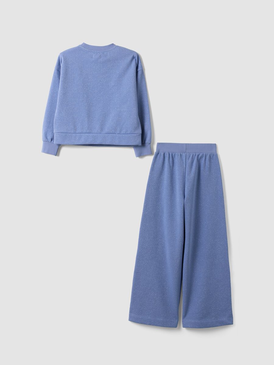 Purple Frozen-themed cotton-blend jogging set for girls_2