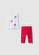 Set maglia di Minnie pantalone in cotone elasticizzato multicolor da bimba_0