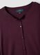 Purple viscose-blend crew-neck cardigan, regular fit_5