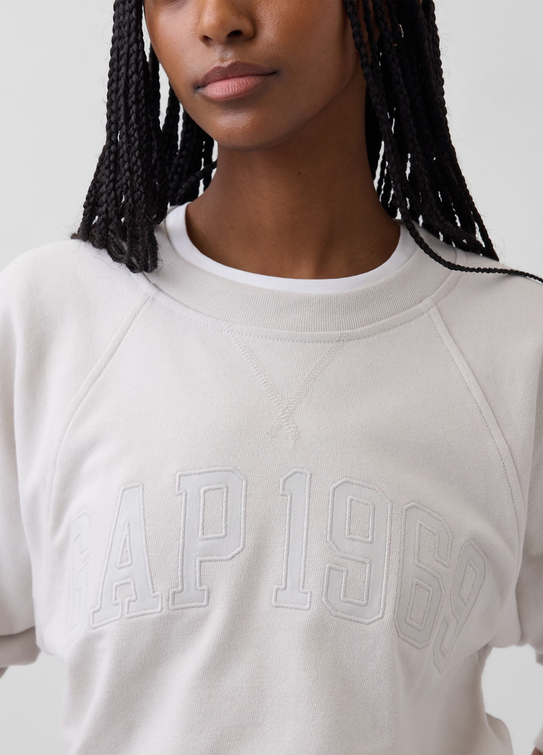 Cotton-blend crewneck sweatshirt