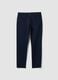 Pantaloni verdi in dobby di cotone elasticizzato slim fit_0