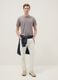 Grey pure cotton regular fit T-shirt with henley collar_2