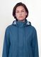 Blue hooded rain jacket with zip, regular fit_0