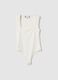 White body-fitted with square neckline_4