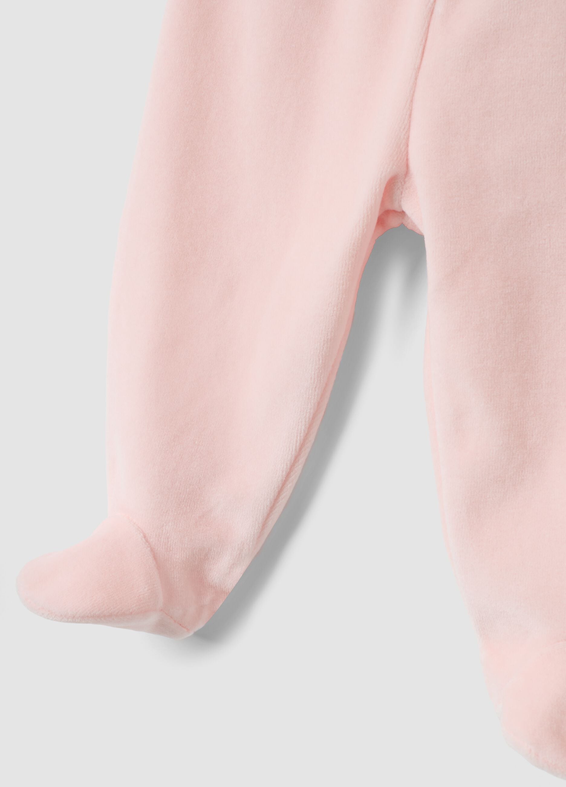 Pink and white organic cotton-blend set