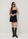 Black stretch viscose mini dress_0