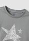 Grey organic cotton T-shirt with front print for girls_2