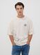 White oversized pure cotton Naruto print T-shirt_0