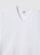 White pure cotton V-neck regular fit T-shirt_5