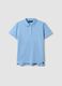 Light blue polo shirt in pure organic cotton, regular fit_4