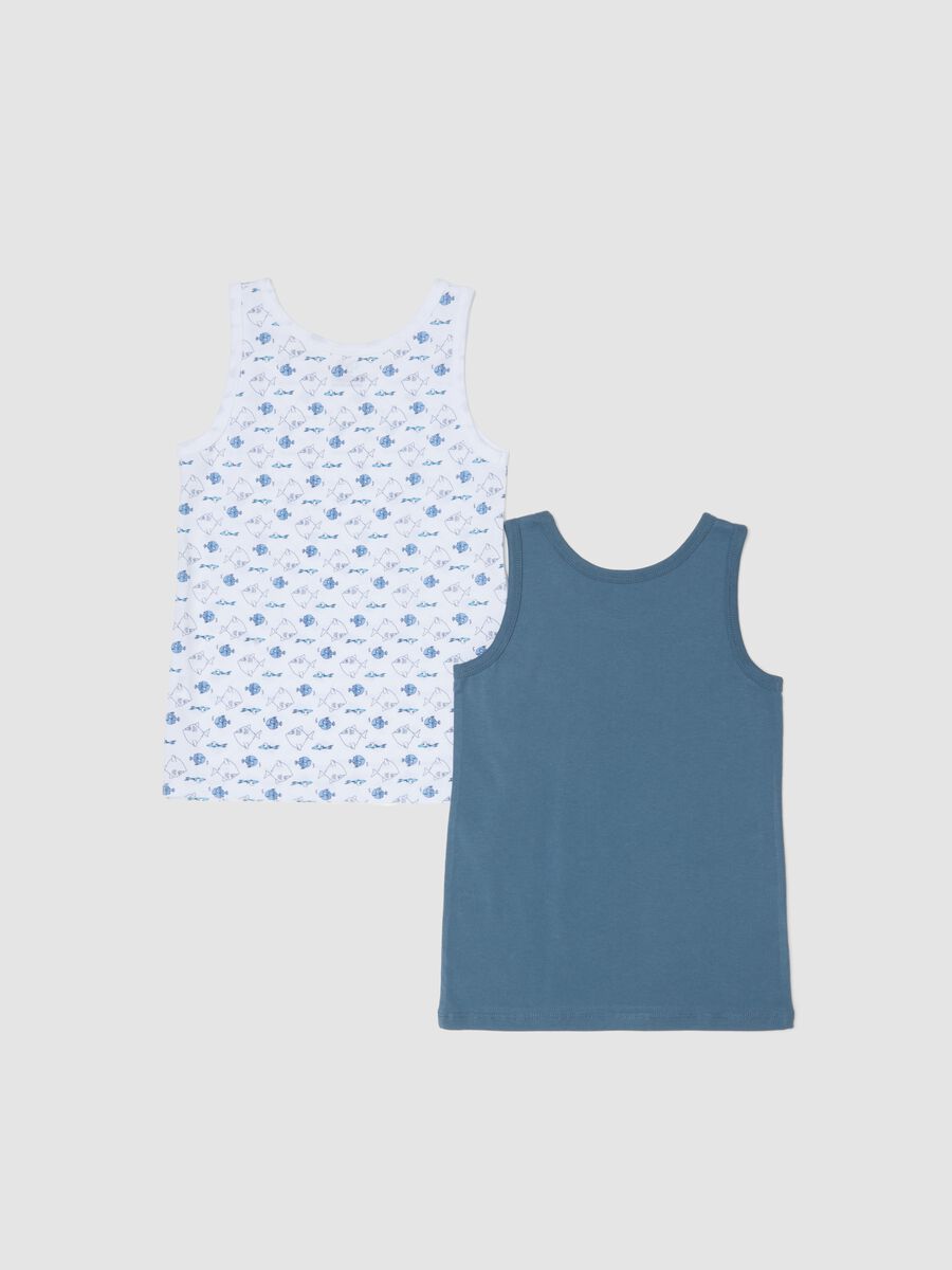 2-pack of boys&rsquo; multicolour pure cotton vests, regular fit_1