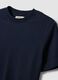 Blue short-sleeve pure cotton regular fit T-shirt_5
