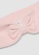 Pink organic cotton knitted headband_2