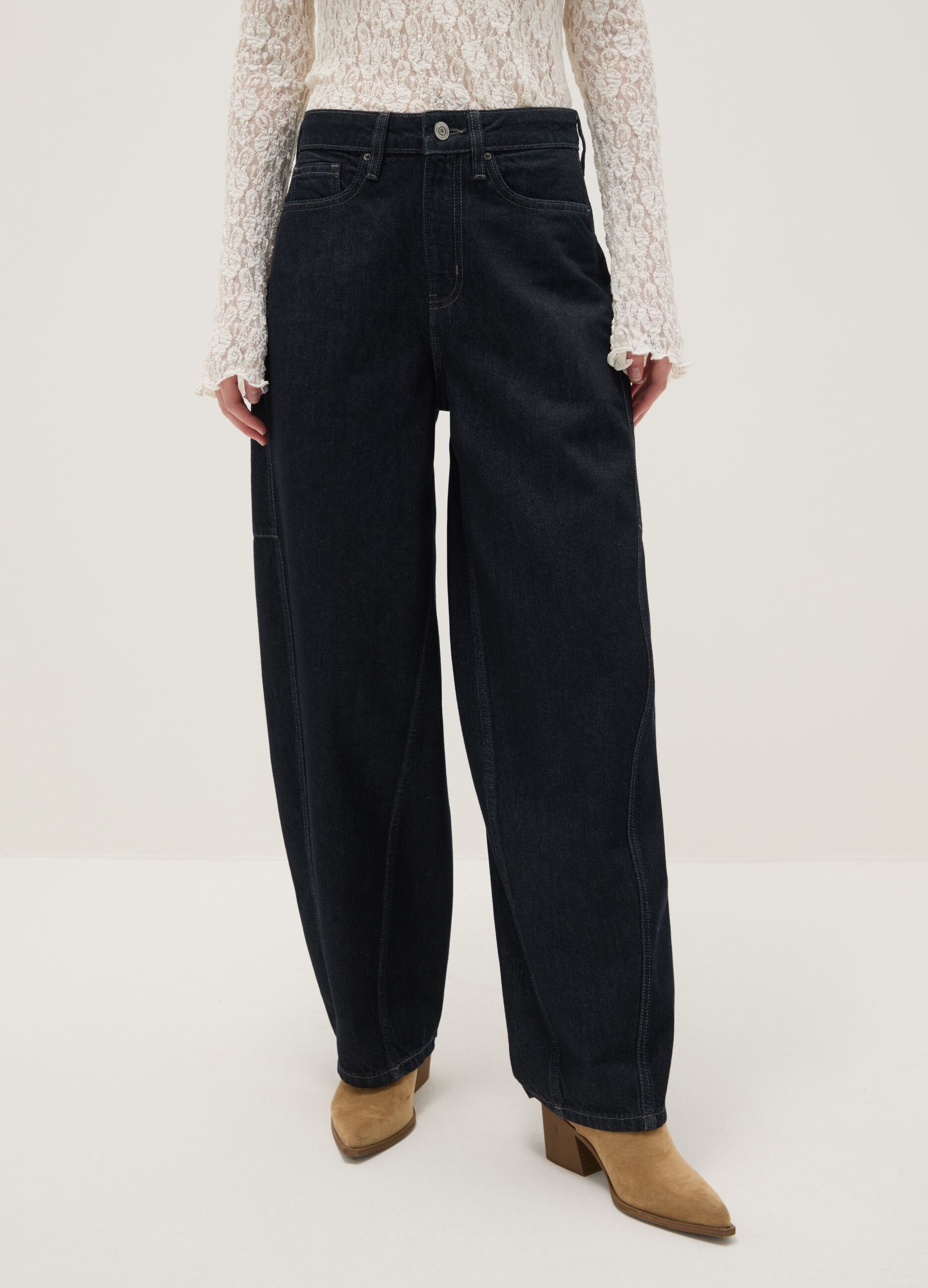 Regular fit pure cotton black skater jeans